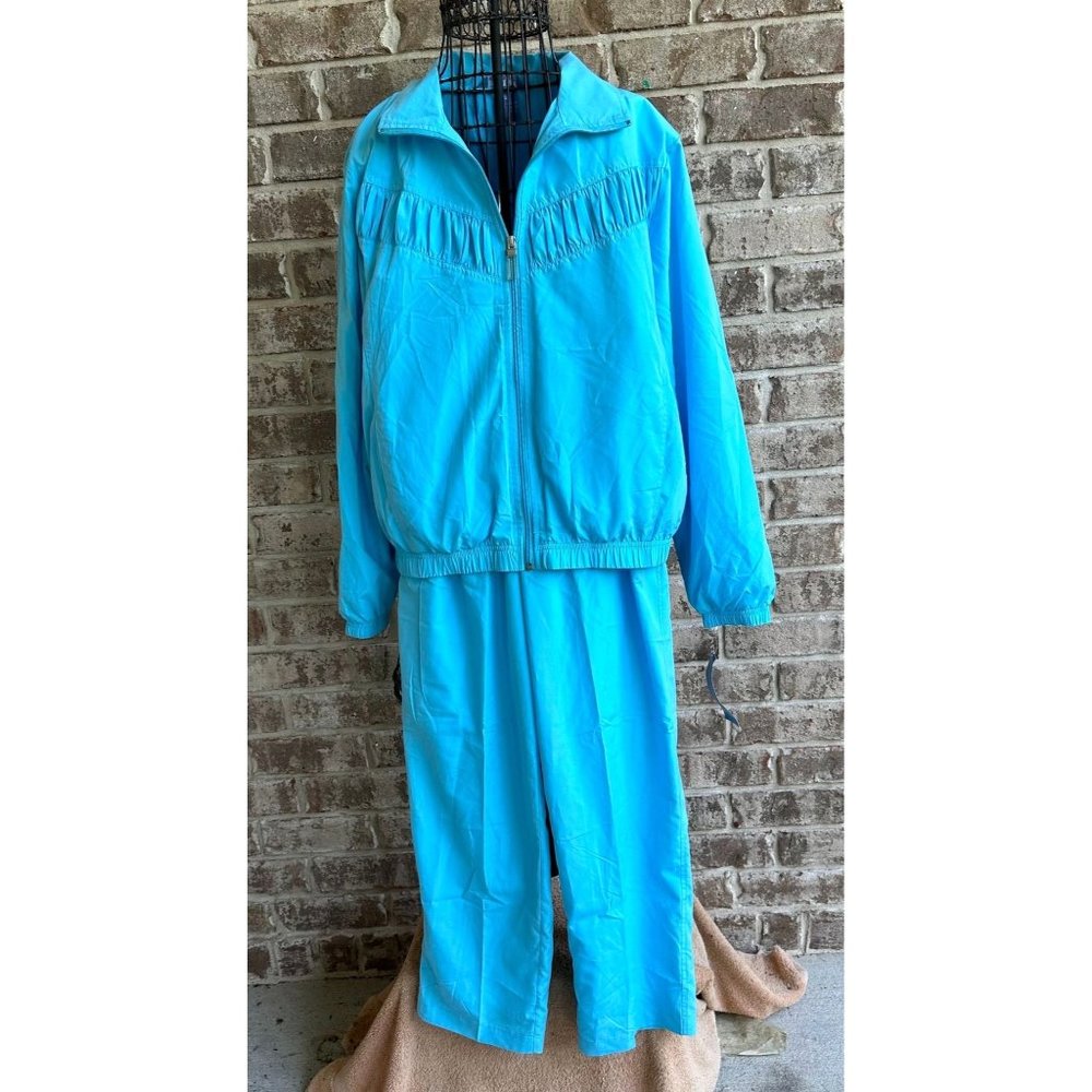 NWT Vintage 80's Koret Sport Tracksuit Medium Blue Windbreaker Joggers R…